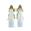 Figura angyal poly 4.8*3.5*14cm 2féle fehér/arany