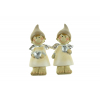 Figura angyal poly 4*3*9cm 2féle barna