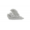 Figura angyal poly 6,6*2,6*3,9cm szárnyán alvó szürke