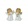 Figura angyal poly hangszerrel 5.2*3.3*7cm 2féle fehér
