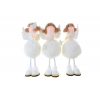 Figura angyal textil 16 cm álló 3 féle fehér
