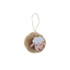 Figura bárány plüss 4*4*4cm barna