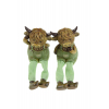 Figura bivaly poly lógó lábú 6*4*15cm 2féle zöld