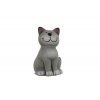 Figura cica kerámia 5*4.7*7.7cm szürke