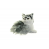 Figura cica textil 10*6.5*8CMcm szürke