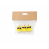 Figura csibe textil 12cm s/3 napszemüveggel sárga
