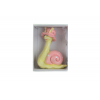Figura csiga poly 7,7cm rózsaszín