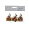 Figura csipesz mézeskalács ház poly 3,3*4,2*0,6cm s/3 szívvel fehér/barna
