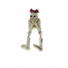 Figura csontváz poly 8,1*2,3*7,3 cm lógólábú fehér