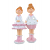 Figura cukrászlány poly 7,5*7,5*18,5cm 2 féle pink/fehér