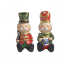 Figura diótörő kerámia 5cm ülő 2féle zöld/piros