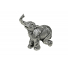 Figura elefánt borjú poly 11*5.5*12.5cm trombitáló szürke