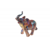Figura elefánt poly 14.5*7*5*7*17cm színes