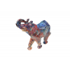 Figura elefánt poly 23.5*9*20.8cm színes
