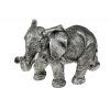 Figura elefánt poly 24.8*14.5*17.2cm sétáló szürke