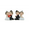 Figura esküvői poly 3,9cm s/2 fekete/fehér