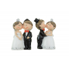 Figura esküvői poly 6,6cm s/2 fekete/fehér