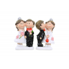 Figura esküvői poly 6,9cm s/2 fekete/fehér