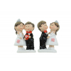 Figura esküvői poly 7,3cm s/2 fekete/fehér