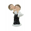 Figura esküvői poly 9,3cm fekete/fehér