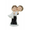 Figura esküvői poly 9,4cm fekete/fehér