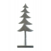 Figura fenyő poly 11,8*3,2*26,5cm talpas ezüst
