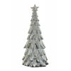 Figura fenyő poly 9,4*9,1*22cm csillaggal ezüst