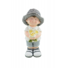 Figura fiú kerámia 42cm szürke