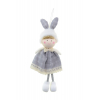 Figura fiú textil 18cm akasztós szürke