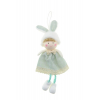 Figura fiú textil 18cm akasztós zöld