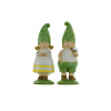 Figura fiú/lány poly 3.8*3.8*11.5cm pöttyös sapiban zöld