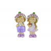 Figura fiú/lány poly 4*3.5*9cm lila