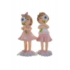 Figura fiú/lány poly 5*4*10cm rózsaszín
