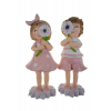 Figura fiú/lány poly 7*6*15cm rózsaszín