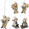 Figura fiú/lány poly 8cm többféle barna