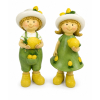 Figura fiú/lány poly citromos 4*3.5*10.5cm zöld