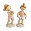 Figura fiú/lány poly strandos 5.5*4.5*14cm rózsaszín