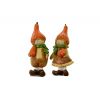 Figura fiú/lány poly tökkel 3.5*3*9cm narancs