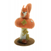 Figura gomba textil 18cm mókussal többféle