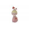Figura gombajelmezes kislány poly 5*4,5*10cm púder