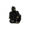 Figura gorilla poly 10.5*8.5*14.3cm ülő fekete
