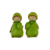 Figura gyerek poly 3.5*3*7cm zöldalma jelmezben 2féle zöld