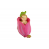 Figura gyerek poly 8*5,5cm virágban pink