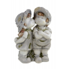 Figura gyerekpár kerámia 31*19*45cm szürke