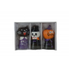 Figura halloween poly 2,8*2,7*5,5 cm 3 féle színes