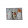 Figura Halloween poly 2,9*2,6*6,5 cm 3 féle fehér