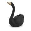 Figura hattyú porcelán 9*6*12cm fekete