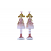 Figura hercegnő 5.5*5*20cm virággal 2féle rózsaszín