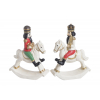 Figura hintaló kerámia 9cm 2féle fehér/piros