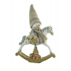 Figura hintaló poly hóemberrel 13.5*3.5*18cm fehér